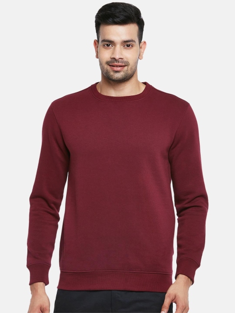 

BYFORD by Pantaloons Men Maroon Sweatshirt