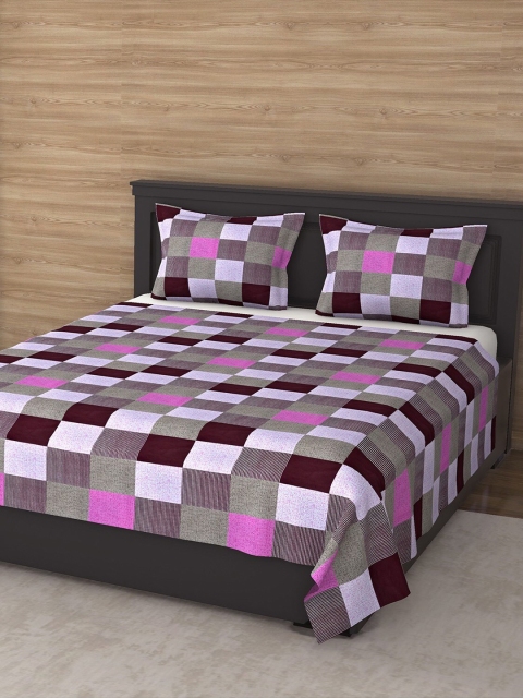 

Varde Multicolour 120 TC Printed Cotton Double King Bedsheet with 2 Pillow Covers, Multi