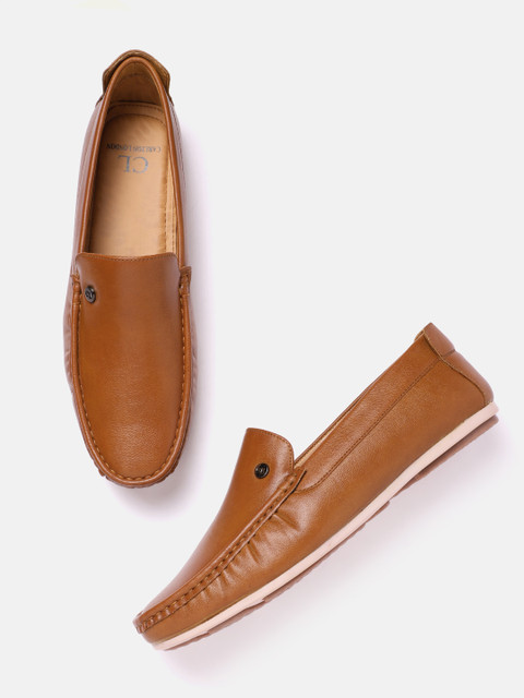 

Carlton London Men Tan Brown Solid Loafers