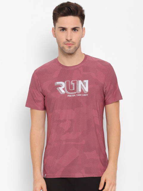 

SAPPER Men Pink Typography Printed Self-Design Slim Fit T-shirt