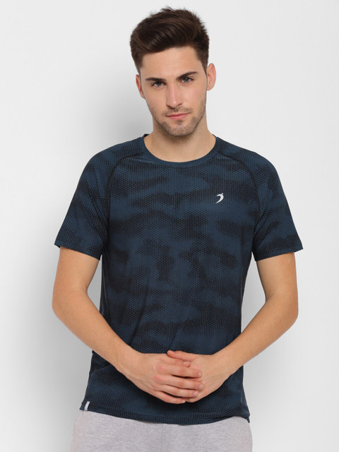 

SAPPER Men Blue Printed Slim Fit T-shirt