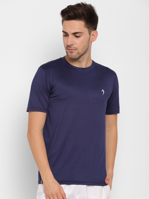 

SAPPER Men Navy Blue Self-Design Slim Fit T-shirt