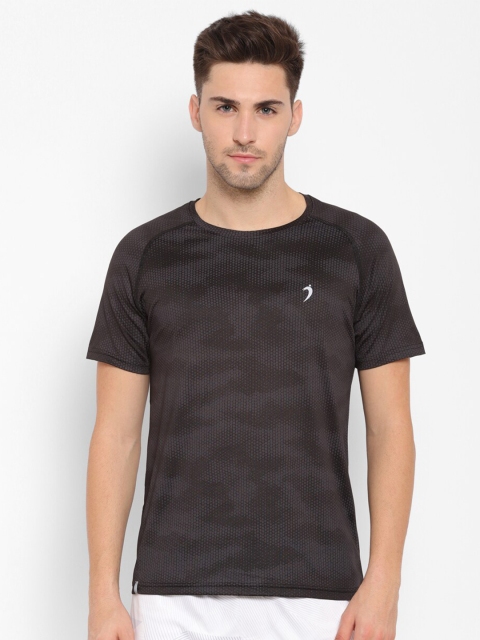 

SAPPER Men Grey Self-Design Slim Fit T-shirt