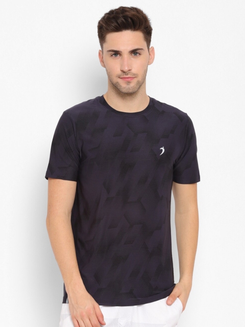 

SAPPER Men Grey Self-Design Slim Fit T-shirt