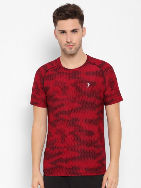 

SAPPER Men Red Self-Design Slim Fit T-shirt