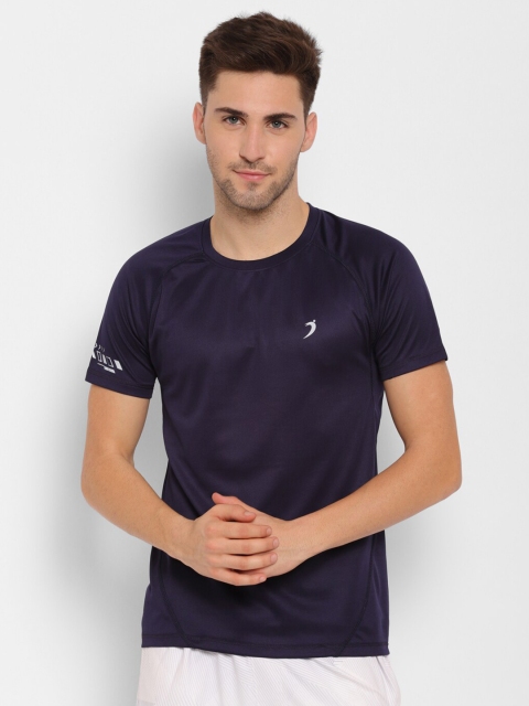 

SAPPER Men Navy Self-Design Blue Slim Fit T-shirt, Navy blue