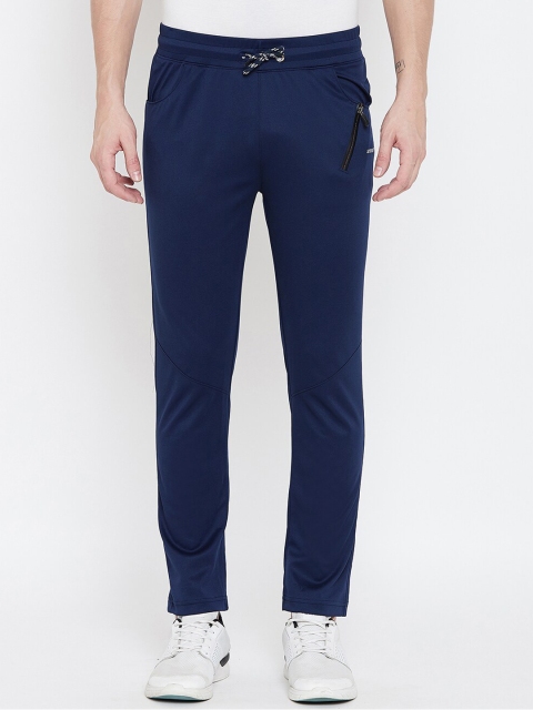 

armure Men Navy Blue Solid Straight Track Pants