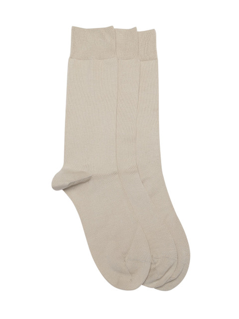 

Marks & Spencer Men Pack Of 3 Solid Socks, Beige