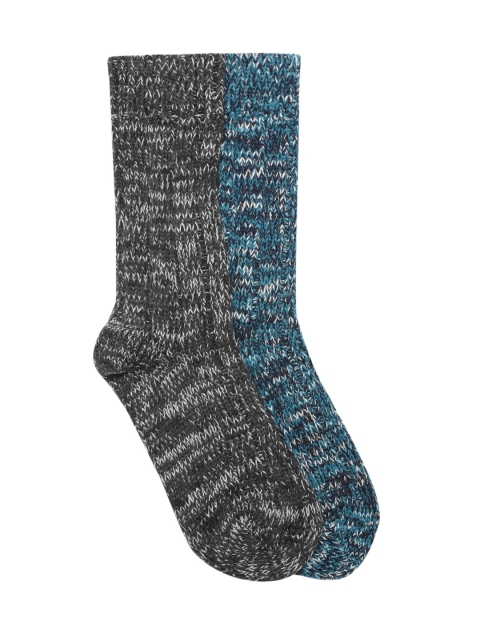 

Marks & Spencer Men Pack of 2 Solid Socks, Charcoal