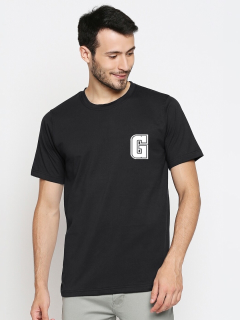 

Blacksmith Men Black White Typography Printed Pure Cotton T-shirt
