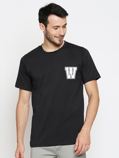 

Blacksmith Men Black White Typography Printed Pure Cotton T-shirt