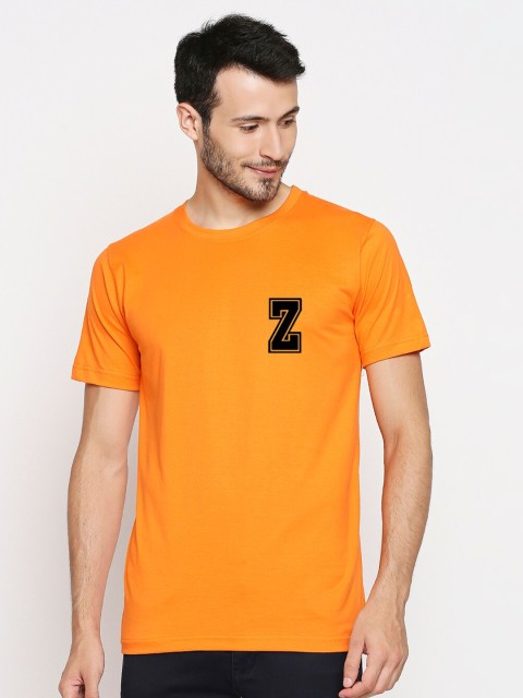 

Blacksmith Men Orange Typography Pure Cotton T-shirt