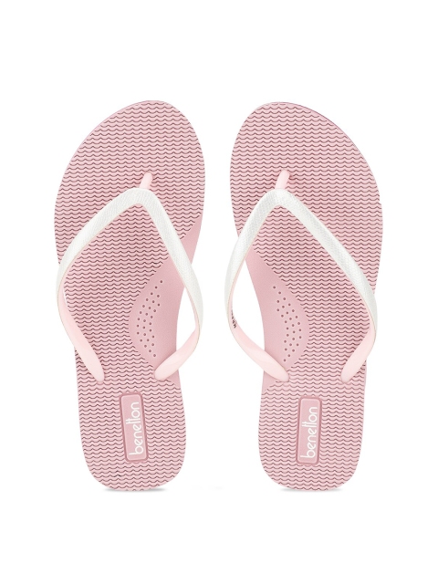 

United Colors of Benetton Women Pink Rubber Thong Flip-Flops