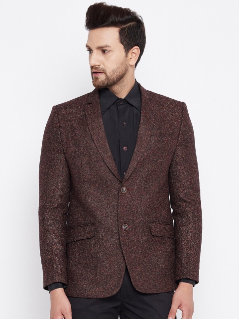 

Spirit Coffee Brown Self-Design Blazer