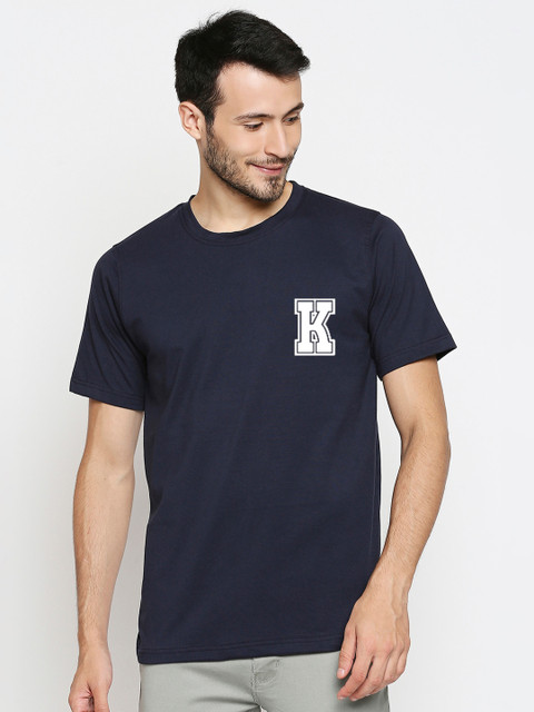 

Blacksmith Men Blue Printed Pure Cotton T-shirt