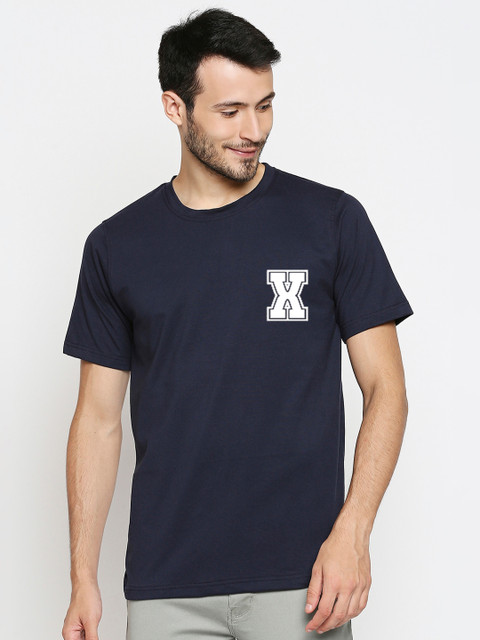 

Blacksmith Men Blue Printed Pure Cotton T-shirt