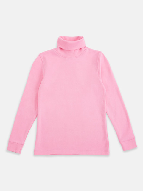 

Pantaloons Junior Girls Pink Turtle Neck Sweatshirt