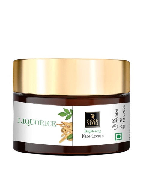 

Good Vibes Liquorice Brightening Face Cream (50 g), Transparent