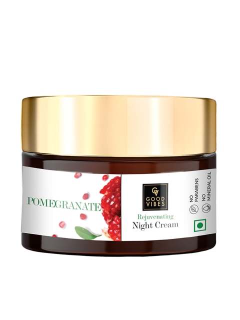 

Good Vibes Unisex Pomegranate Rejuvenating Night Cream - 50 g, Transparent