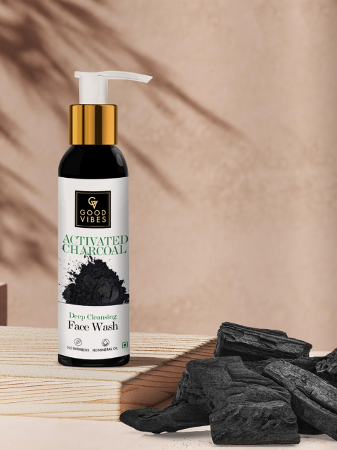 

Good Vibes Deep Cleansing Face Wash - Activated Charcoal (120 ml), Transparent