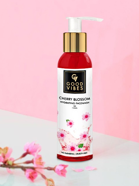 

Good Vibes Unisex Hydrating Cherry Blossom Face Wash-120 ml, Transparent