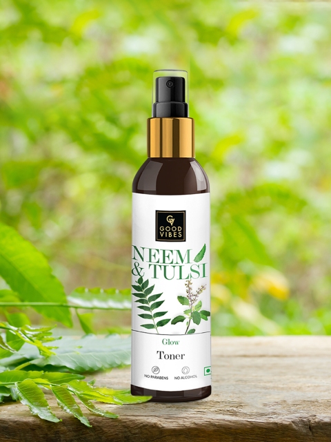 

Good Vibes Glow Toner - Neem & Tulsi (120 ml), Transparent