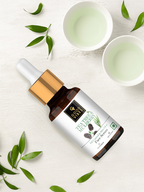 

Good Vibes Unisex Tea Tree & Mulberry Oil Control & Skin Glow Face Serum, Transparent