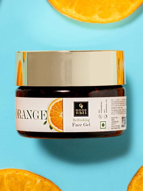 

Good Vibes Orange Refreshing Face Gel-50 g, Transparent