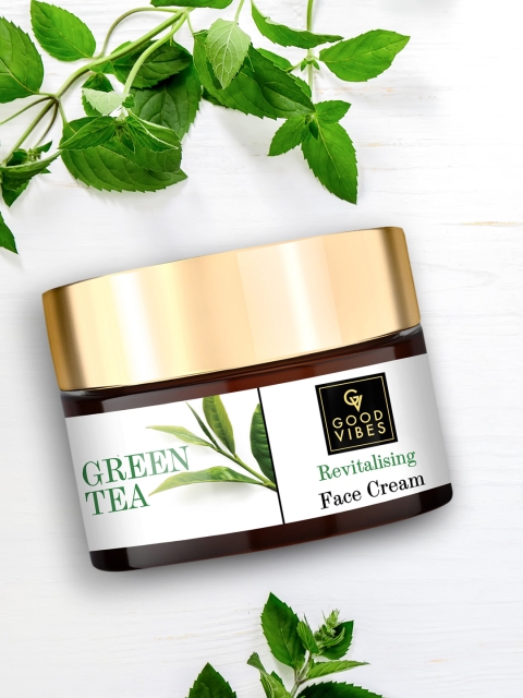 

Good Vibes Revitalising Face Cream - Green Tea (50 g), Transparent