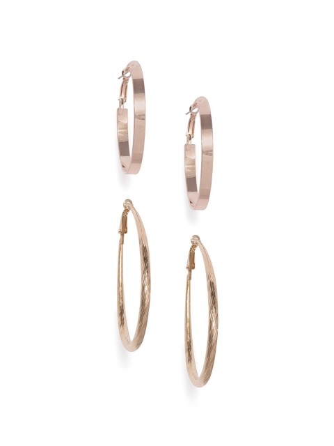 

Blisscovered Gold-Toned Contemporary Hoop Earrings