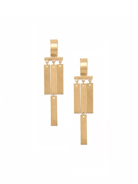 

Blisscovered Gold-Toned Contemporary Drop Earrings