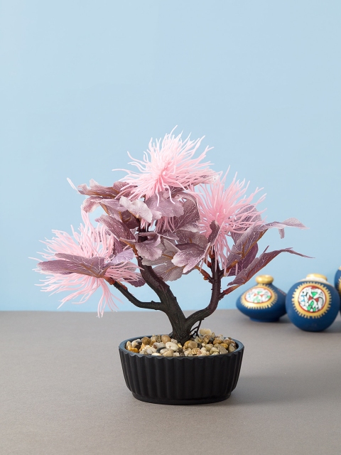 

Golden Peacock Pink & Black Artificial Plant With Pot