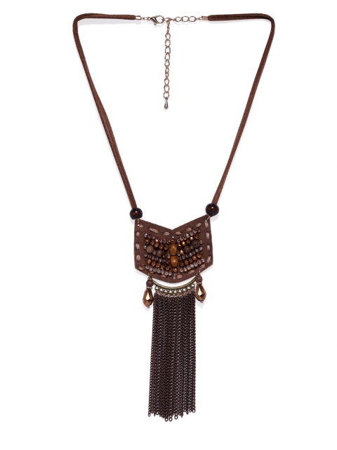 

Blisscovered Women Brown & Black Tasselled Necklace