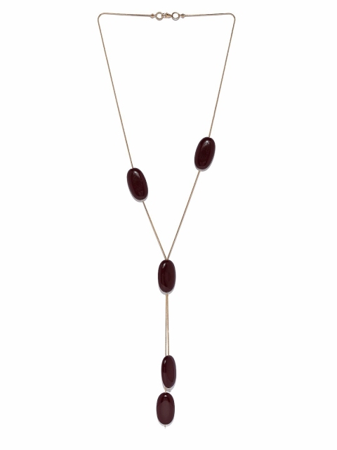 

Blisscovered Women Gold-Toned & Maroon Metal Gold-Plated Necklace