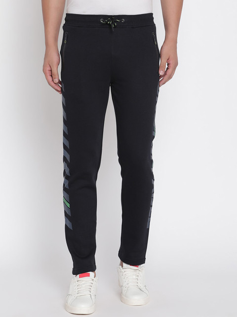 

Octave Men Navy Blue Solid Cotton Track Pants