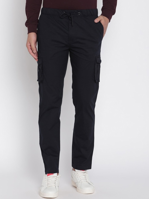 

Octave Men Navy Blue Solid Cotton Track Pants