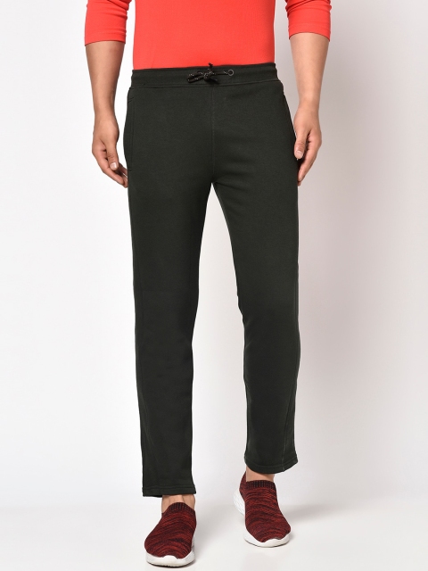 

Octave Men Green Solid Cotton Track Pants