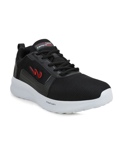 

Campus Men Black Mesh Running Non-Marking Shoes