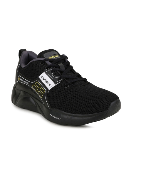 

Campus Men Black Mesh Running Non-Marking Shoes