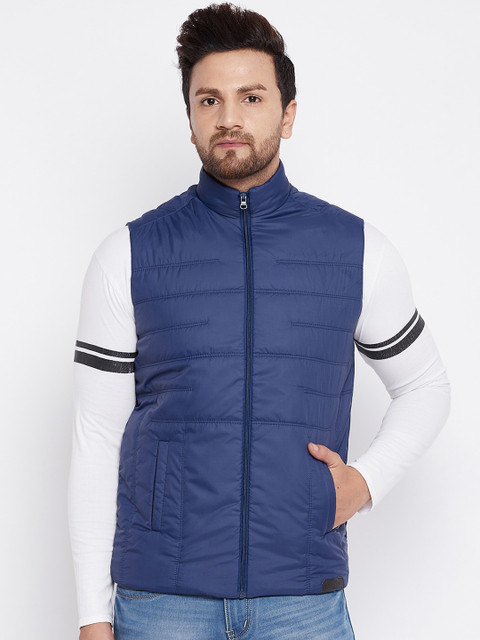 

Spirit Men Blue Windcheater Padded Jacket