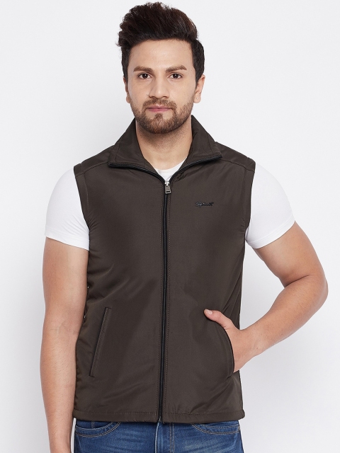 

Spirit Men Coffee Brown Windcheater Tailored Jacket