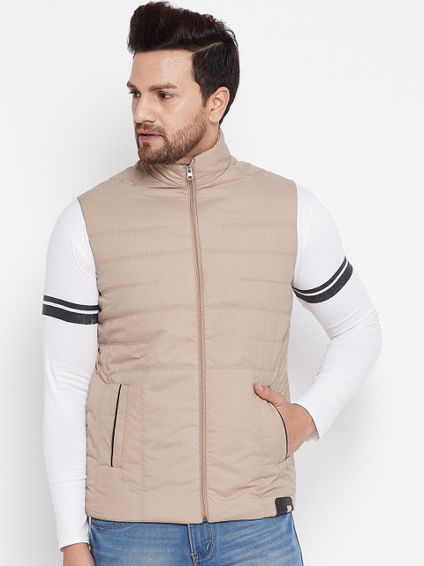 

Spirit Men Beige Windcheater Puffer Jacket