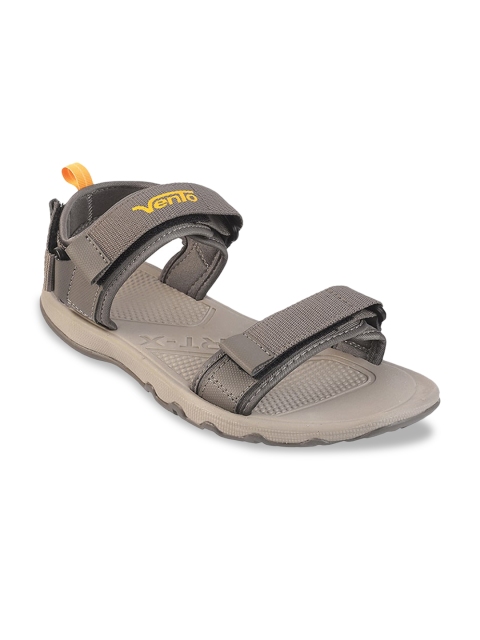 

Vento Unisex Beige & Grey Solid Sports Sandals