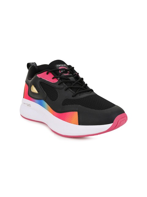 

Campus Women Black Mesh Running Non-Marking Shoes
