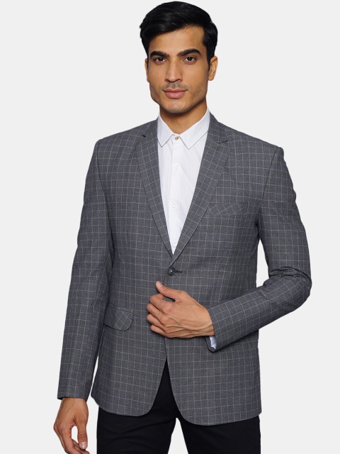 

Wintage Men Grey Checked Blazer