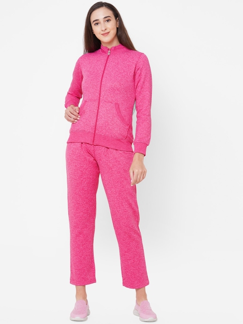 

Sweet Dreams Women Pink Solid Winter Tracksuit