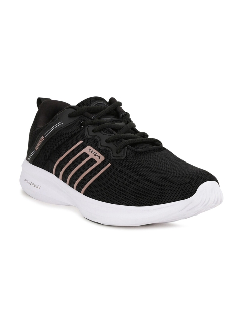 

Campus Men Black Mesh Running Non-Marking Shoes