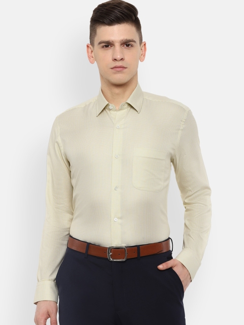 

Luxure by Louis Philippe Men Beige Self Design Formal Shirt