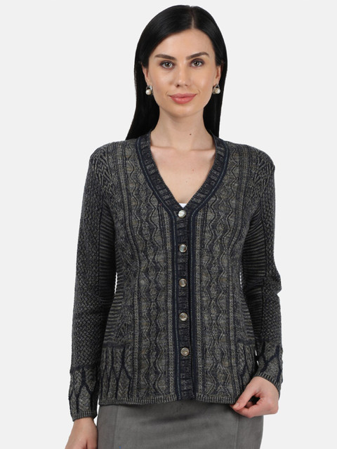 

Monte Carlo Women Navy Blue & Grey Cardigan