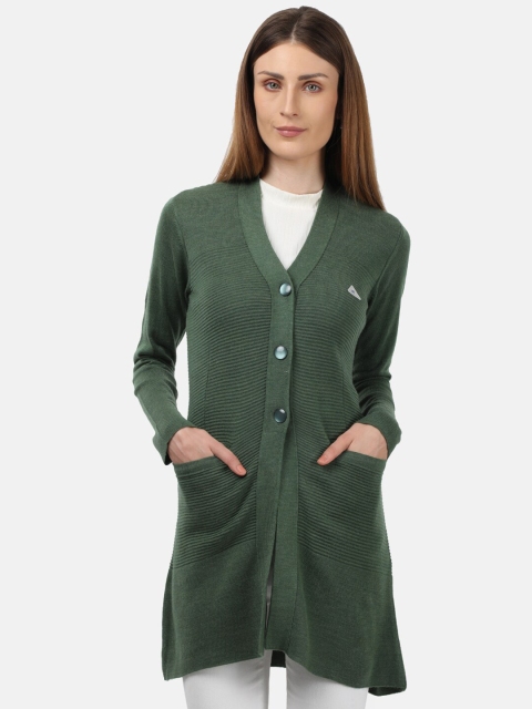 

Monte Carlo Women Green Longline Cardigan
